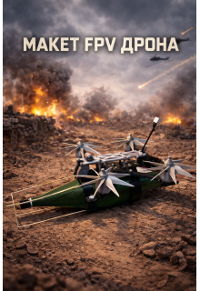 Макет FPV дрона с разборным макетом выстрела от РПГ