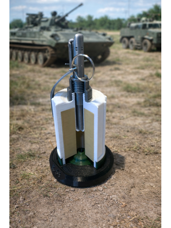 Макет пластиковый ручной газовой гранаты К-51 (в разрезе)