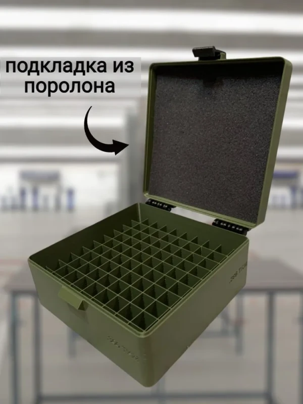 Кейс/коробка для патронов калибра .366 ТКМ (на 100 штук)